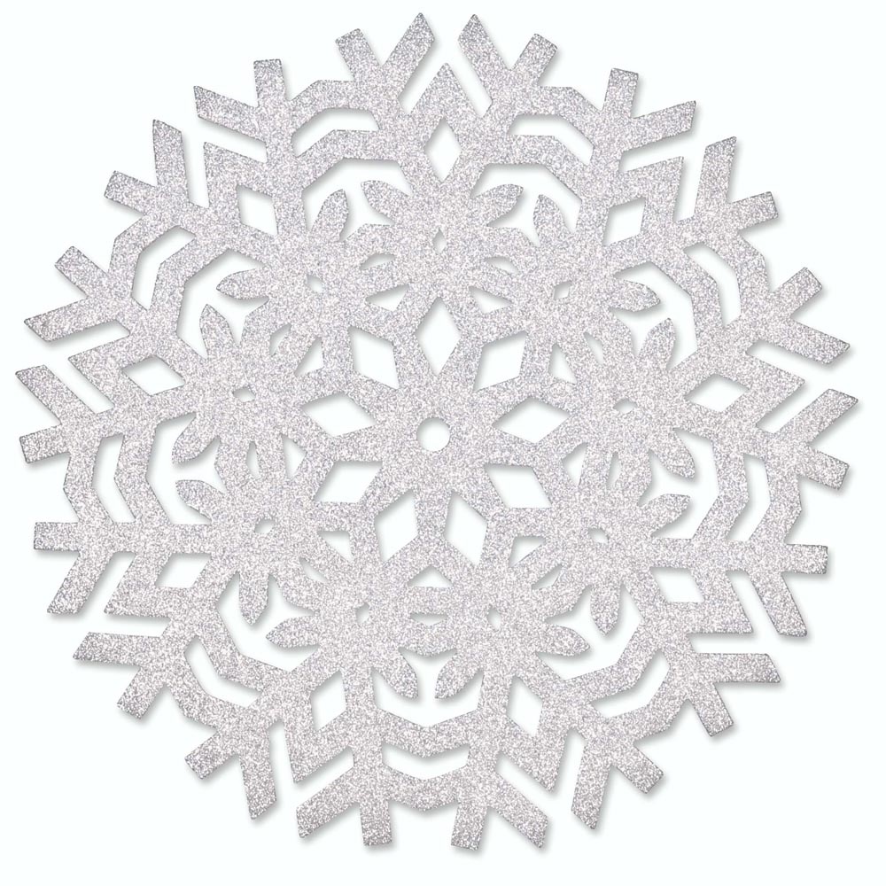 Placemat Eis 38cm Ø Silber - Kunststoff - Runde