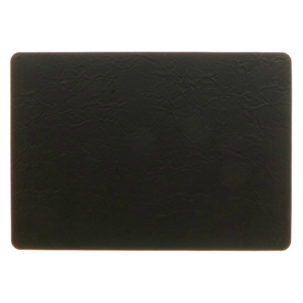 Placemat Nils 30x43cm Black - PU leather - rectangular