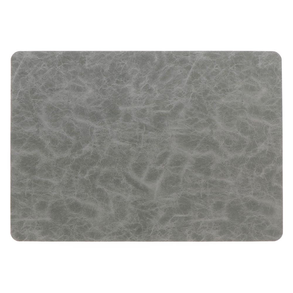 Placemat Nils 30x43cm Antraciet - PU leer - Rechthoekig