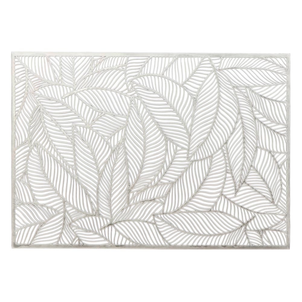 Placemat Nissa 30x45cm Silber - Kunststoff - Rechteck