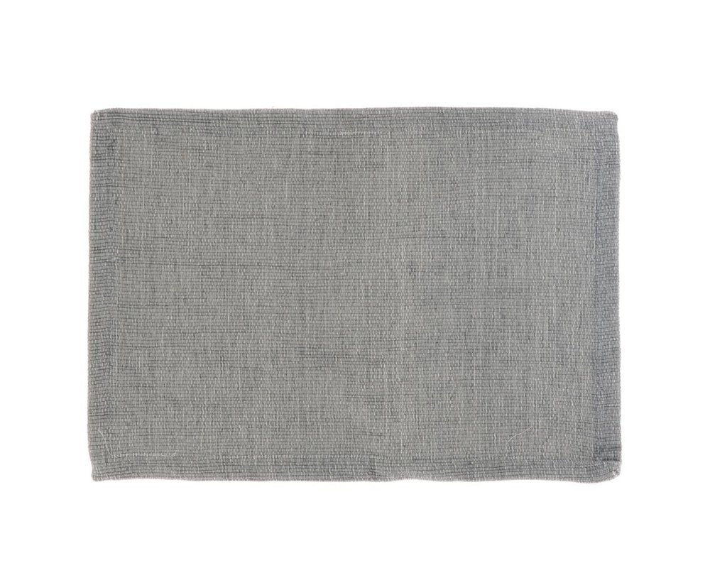Placemat Rib 30x45cm Antraciet - Polyester - Rechthoekig
