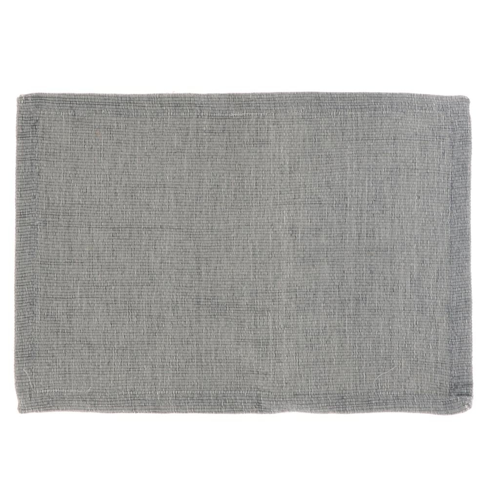Placemat Rib 30x45cm Antraciet - Polyester - Rechthoekig