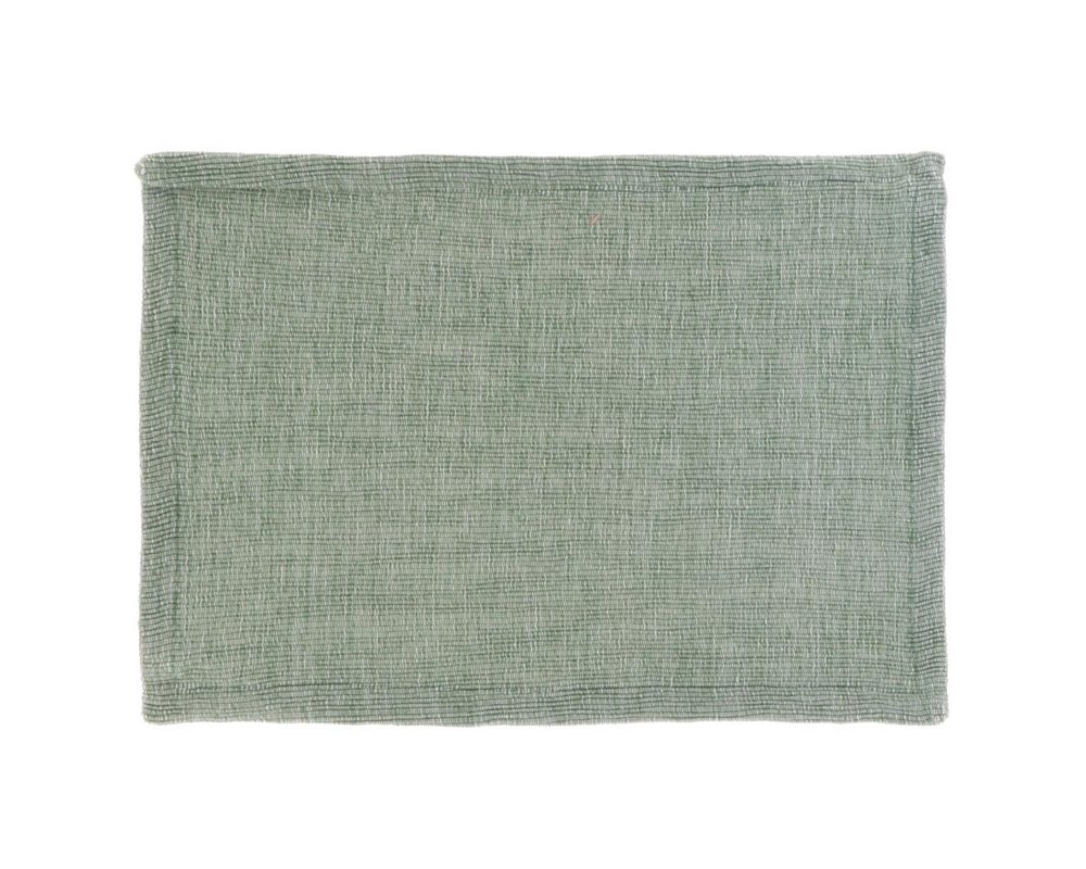 Placemat RIB 30x45cm Hecke grün - Polyester - rechteckig