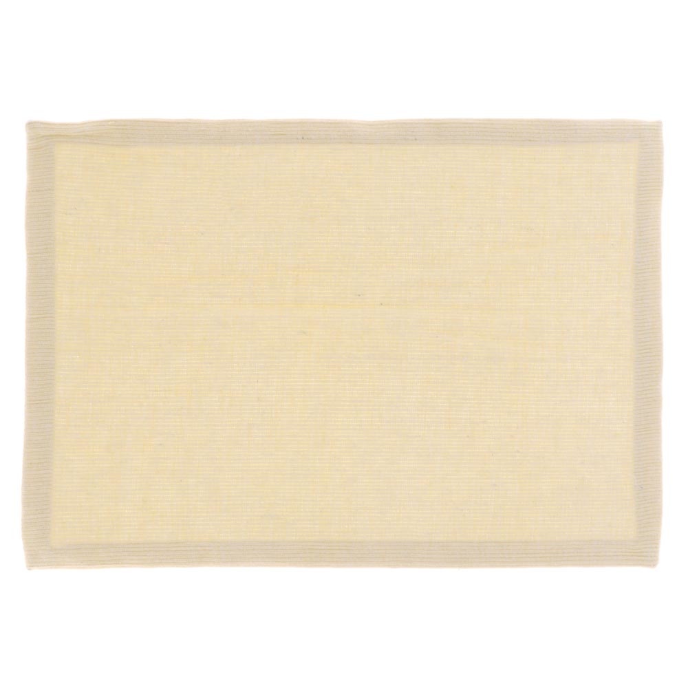 Placemat rib 30x45cm soft yellow - polyester - rectangular