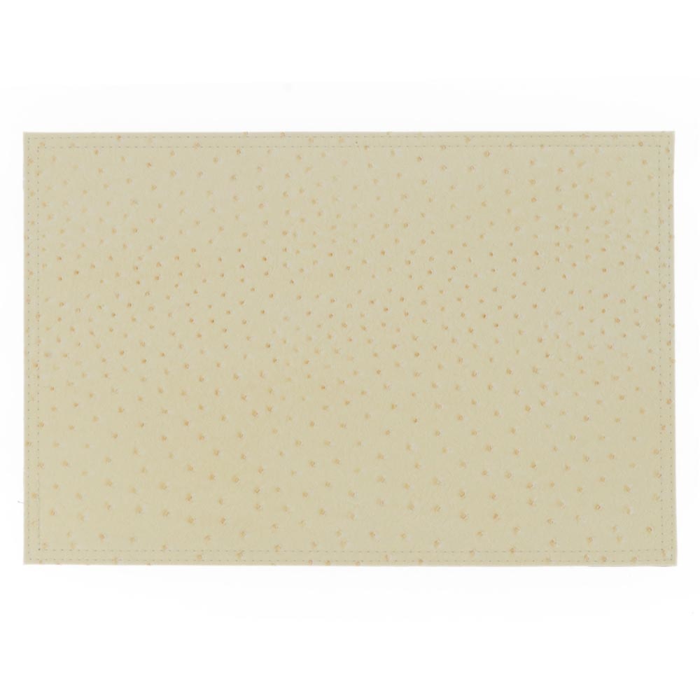 Placemat Triby 30x45cm ivory - PU leather - rectangular