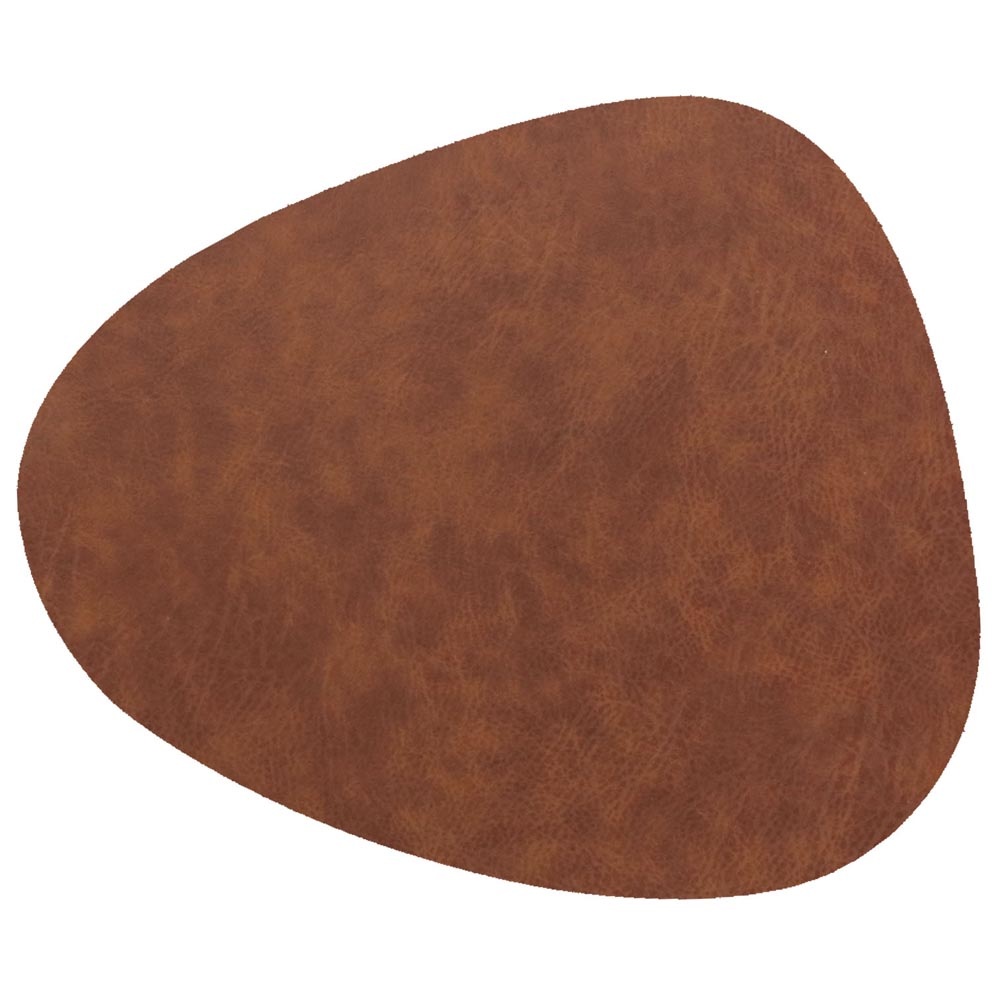 Placemat Floris 39x30.5cm Leather Brown - PU Leather - Rectangle