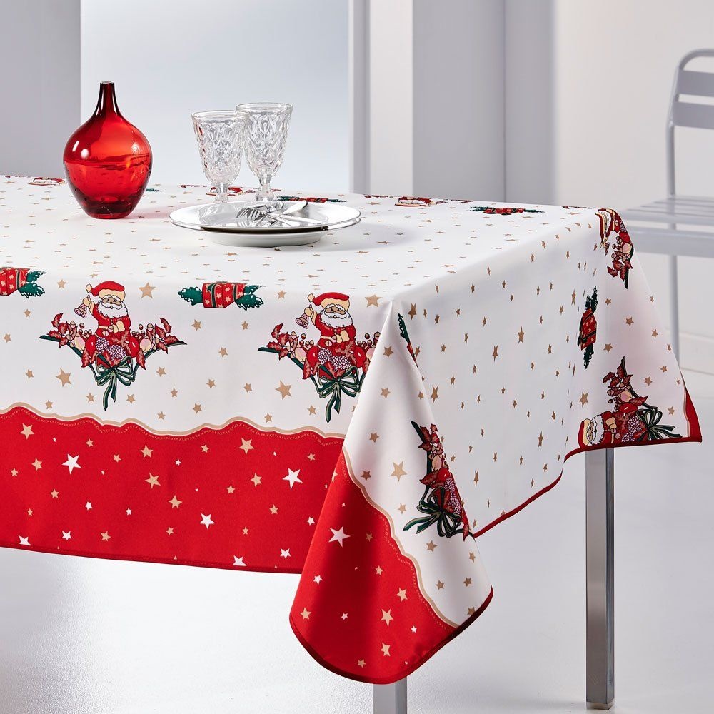 Christmas Tablecloth Santa 145x300 cm - Polyester - Rectangle