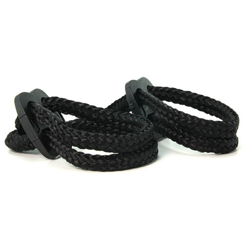 Shibari Shibari Silky Soft Double Rope Wrist Cuffs (Black) Shibari Shibari Silky Soft Double Rope Wrist Cuffs (Black)