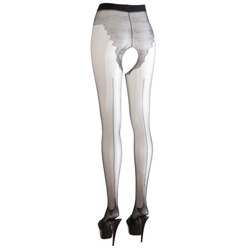 Cottelli Collection Panty met Open Kruis - Zwart Cottelli Collection Panty met Open Kruis - Zwart