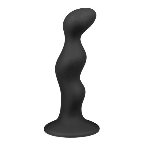 Easytoys Anal Collection Geribbelde zwarte siliconen dildo Easytoys Anal Collection Geribbelde zwarte siliconen dildo