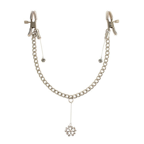 Fetish Fantasy Series Crystal Tepelklemmen Met Ketting En Diamantjes Fetish Fantasy Series Crystal Tepelklemmen Met Ketting En Diamantjes