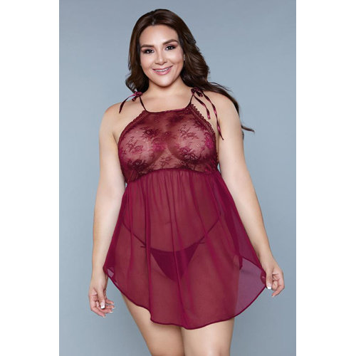 Be Wicked Alana Nachtjurkje - Plus Size - Rood Be Wicked Alana Nachtjurkje - Plus Size - Rood