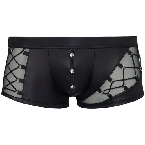 NEK Wetlook Boxer Met Netstof En Rijgdetail NEK Wetlook Boxer Met Netstof En Rijgdetail