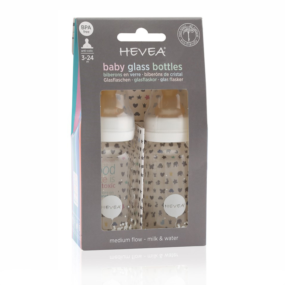 hevea glass bottle