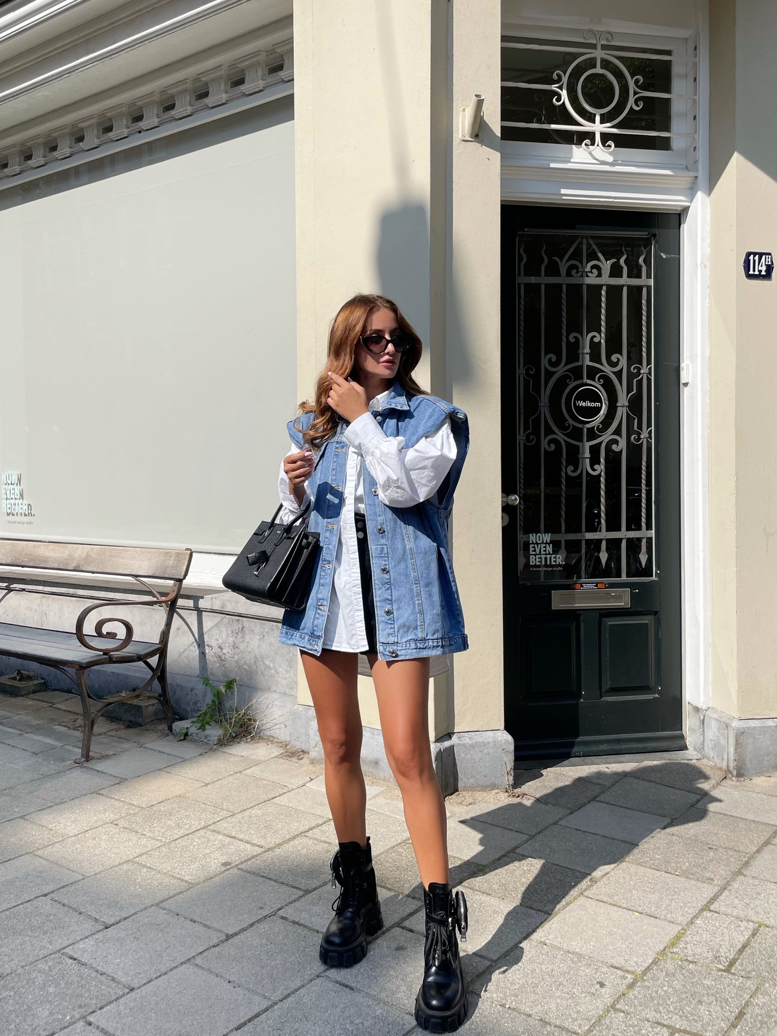LAUREN OVERSIZED DENIM GILET - Afternuuns