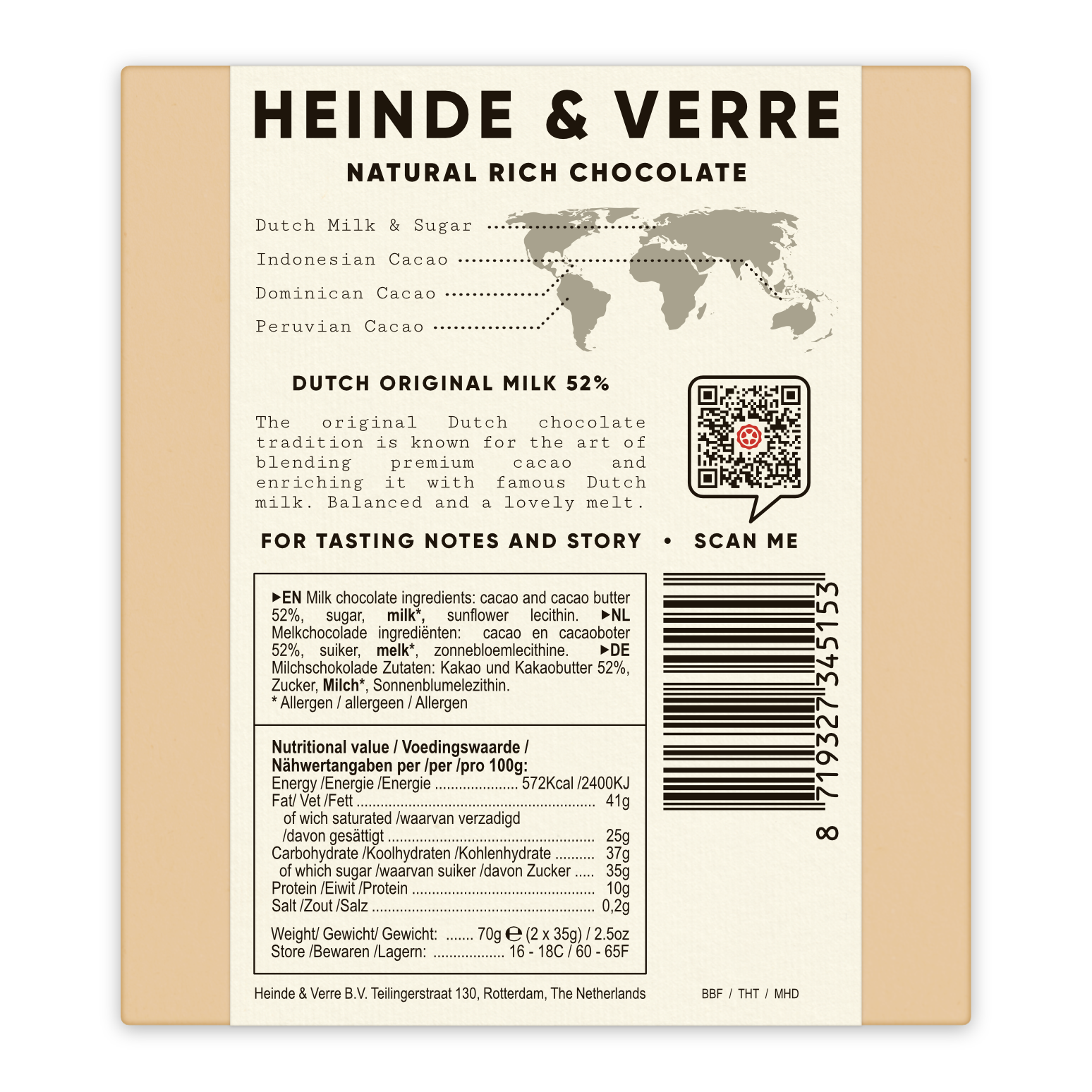 Heinde&Verre, Netherlands Heinde & Verre - Dutch Original - Milk 52%