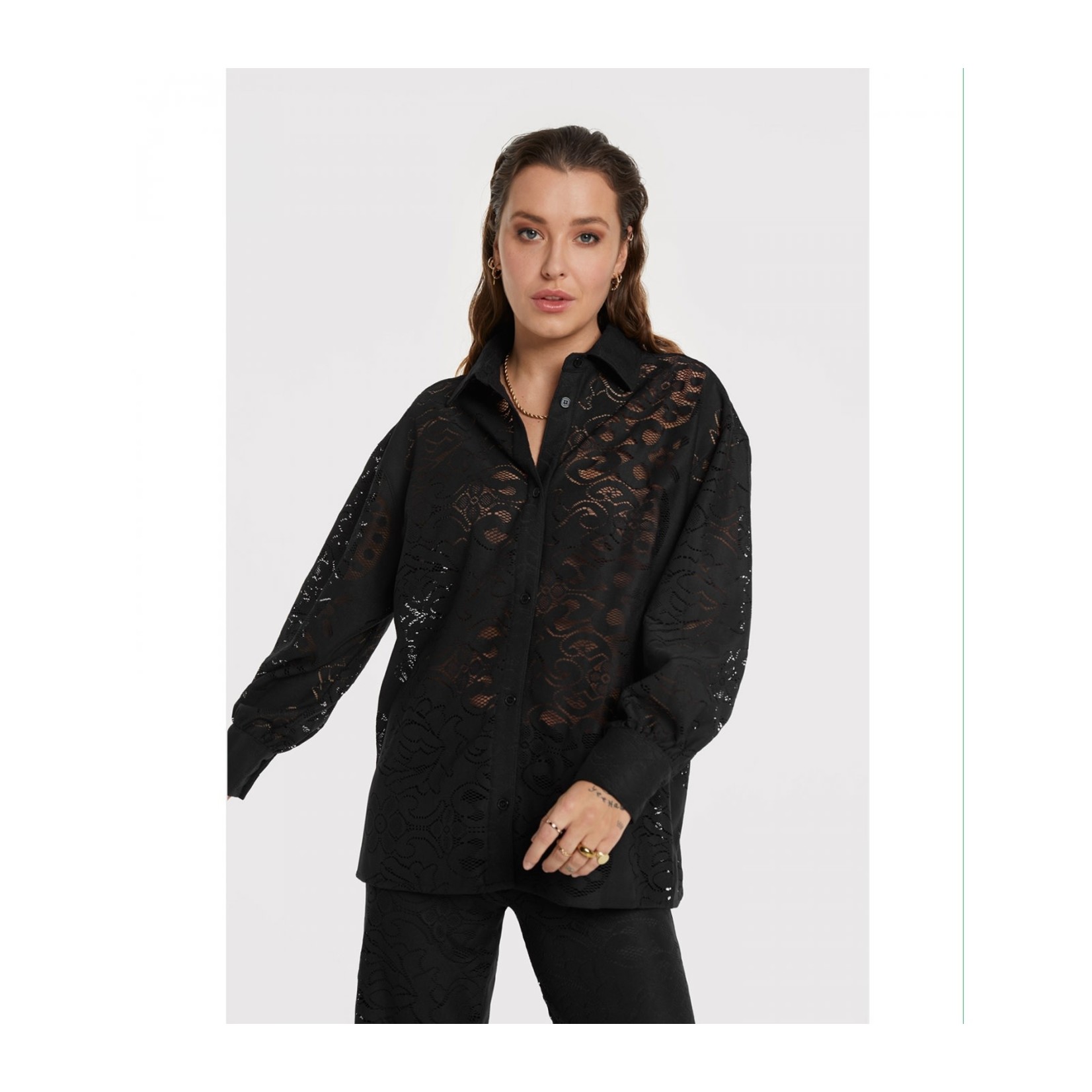 Alix The Label Alix The Label knitted heavy lace blouse