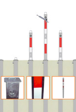 Ri-Traffic | In grond inzinkbare afzetpaal / parkeerpaal met driekantslot
