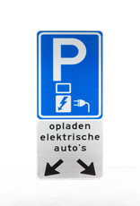 Verkeerswinkel | Opladen Elektrische Auto's Parkeerbord E08o met Onderbord