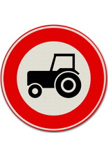 Ri-Traffic | Verkeersbord C08, verboden voor trekkers en tractoren, langzaam verkeer