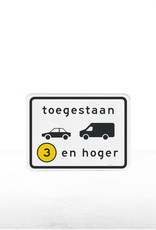 Ri-Traffic | Verkeersbord C22-A1, Onderbord Milieu Zone, emissieklasse 3