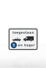 Ri-Traffic | Verkeersbord C22-A3, Onder bord Milieu Zone, emissieklasse 4 en hoger