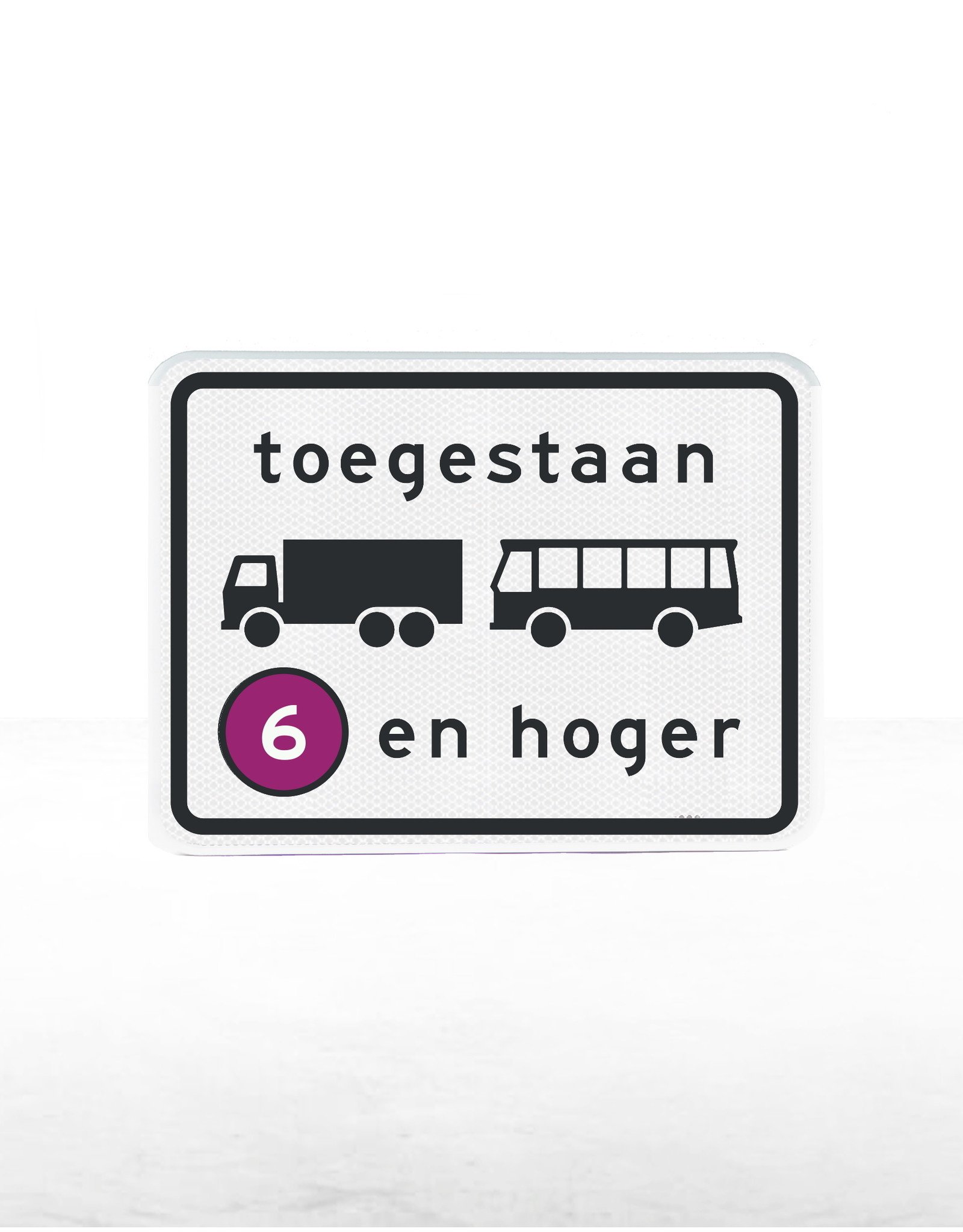 Ri-Traffic | Verkeersbord C22-A9, Bord Milieu Zone, emissieklasse 6 - vrachtwagens en bussen