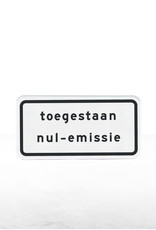 Ri-Traffic | Verkeersbord C22-C1 | Onderbord voor bord C22-C | nul-emissiezone toegankelijk voor emissieloze bedrijfs- en vrachtauto’s