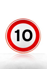 Ri-Traffic | Verkeersbord A01-10 | Maximum 10 kilometer per uur