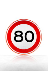 Ri-Traffic | Verkeersbord A01-80 | Maximum 80 kilometer per uur