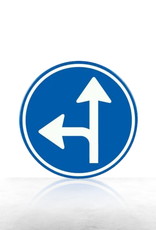 Ri-Traffic | Verkeersbord D06-L | Rijrichting, verplichte rijrichting  rechtdoor of linksaf