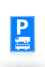 Ri-Traffic | Verkeersbord E08-2| Parkeergelegenheden, parkeerplaats voor vrachtwagens en bussen