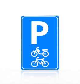 Ri-Traffic | Verkeersbord E08-8 | Parkeergelegenheden, parkeerplaats voor fietsen, bromfietsen en gehandicaptenvoertuigen.