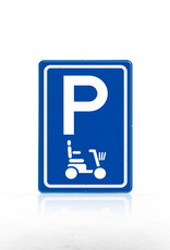 Ri-Traffic | Verkeersbord E08-16| Parkeergelegenheden, parkeerplaats voor scootmobiel