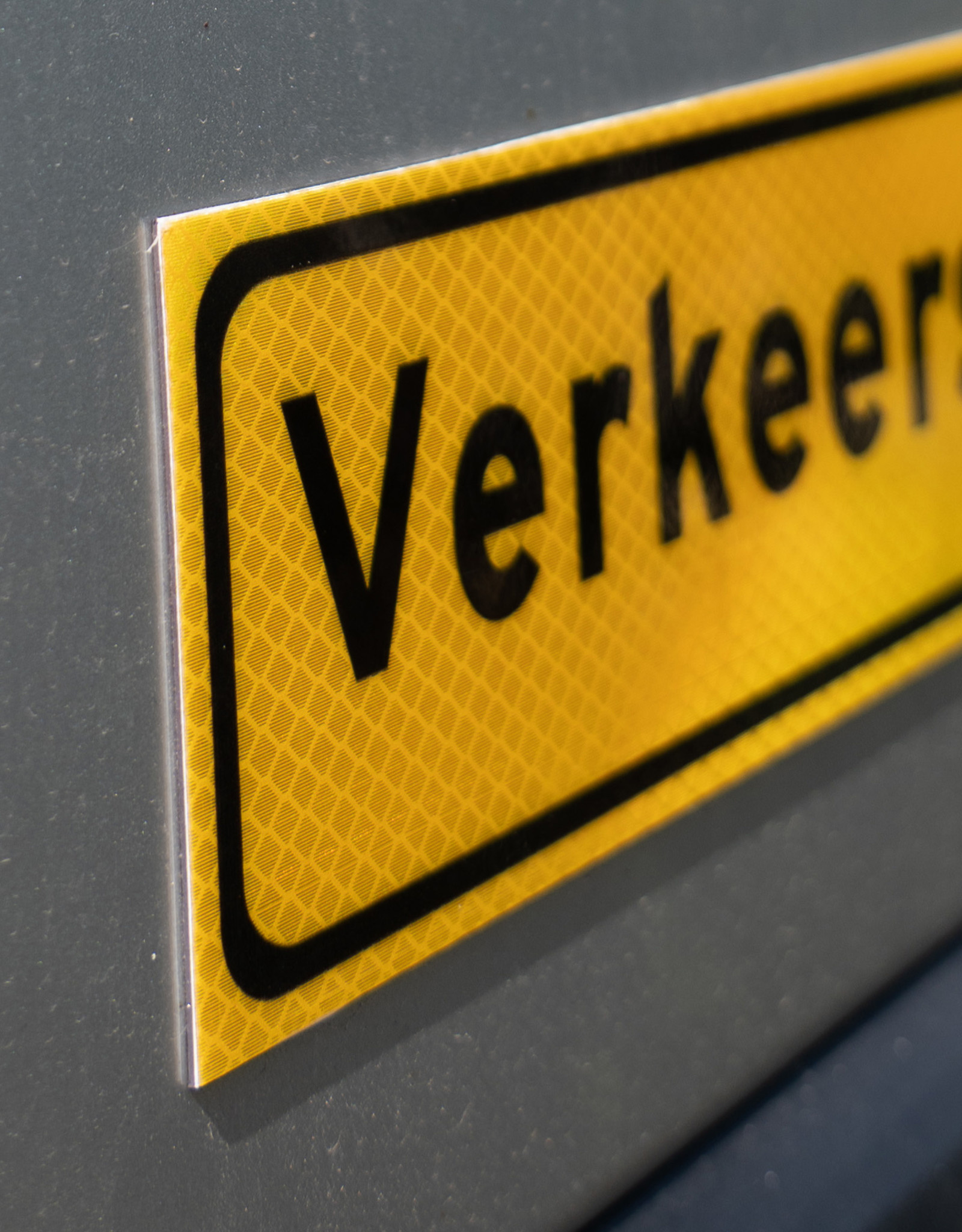 Ri-Traffic | Verkeersregelaars Magneet Sticker 40cm x 8cm - GEEL - Klasse 3 Folie