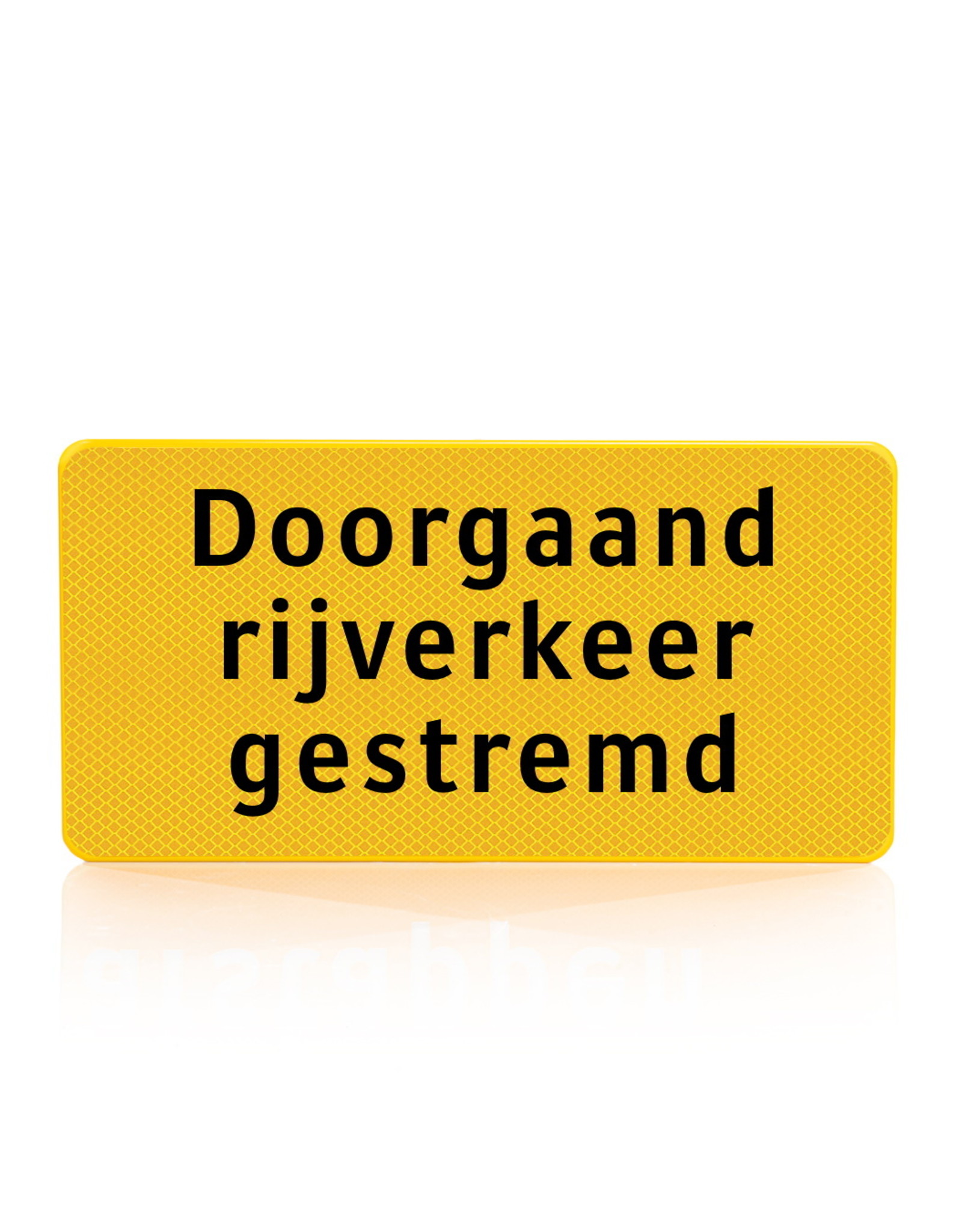 Ri-Traffic | Doorgaand Rijverkeer Gestremd | OB727t | Tekstbord / Verkeersbord 60 cm x 40 cm