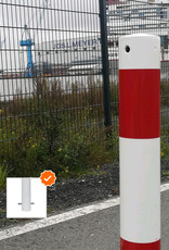 Ri-Traffic | Afzetpaal Staal Rood-Wit 140cm / 76mm diameter