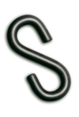 Verkeerswinkel S-haken (Ophanghaak) STAAL (verzinkt), ROOD/ZWART (voor afzetkettingen en schakelkettingen)