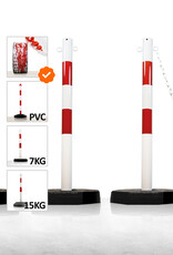 Ri-Traffic | Kettingpalen Set 6 stuks & 12 stuks (ROOD - WIT)