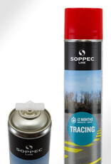 SOPPEC | Markeringsspray 750ml ROOD (Wegenverf Spuitspray Markeringsspray)