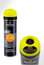 SOPPEC | Wegenverf Spuitspray 500ml GEEL voor tijdelijk markering
