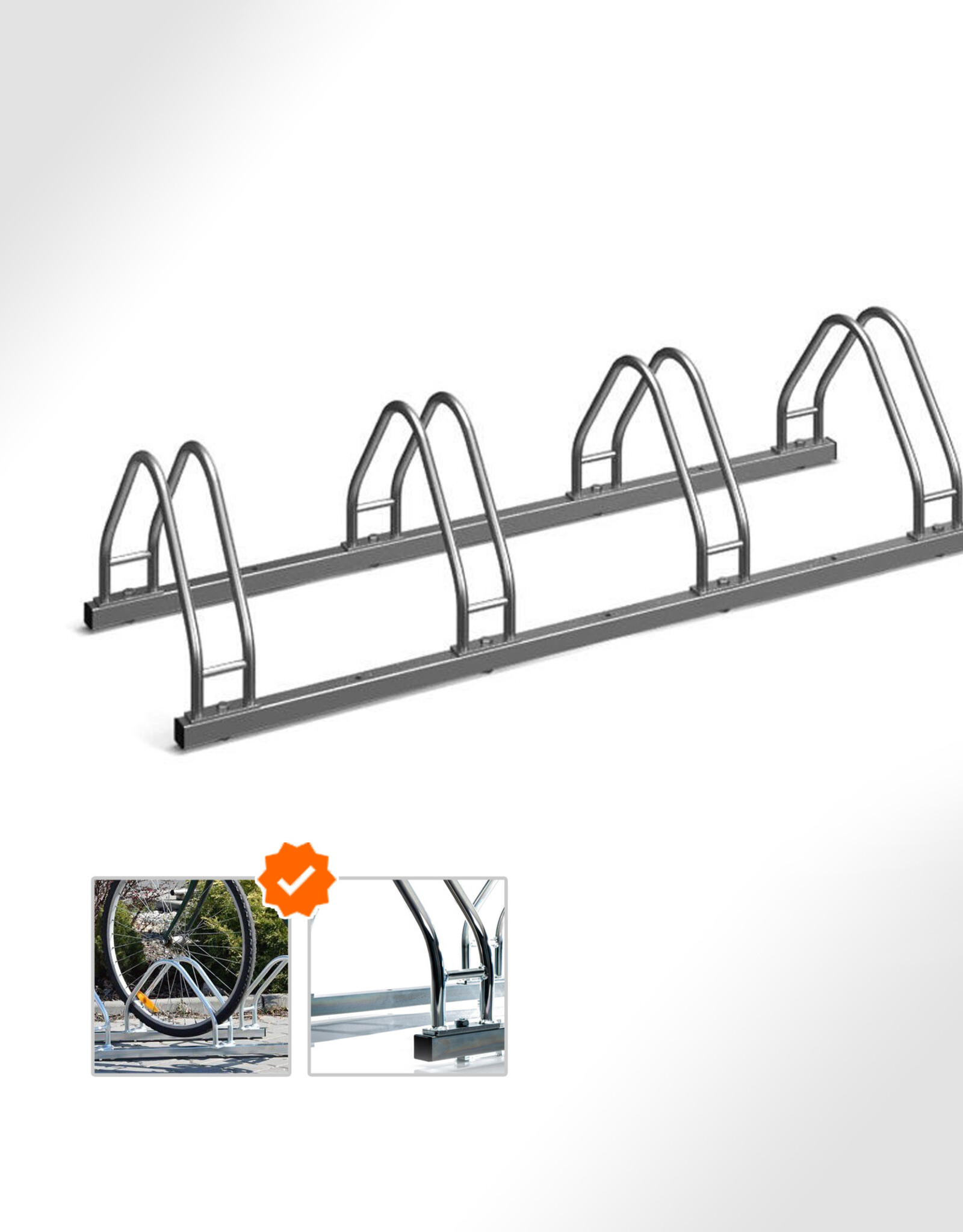 BICICLETA |  Fietsenrek voor 4 Fietsen | Roestvrij Staal (Gegalvaniseerd)