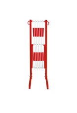 Ri-Traffic | Schaarhek STAAL Rood-Wit 100cm hoog x 360cm breed (uitvouwbaar)