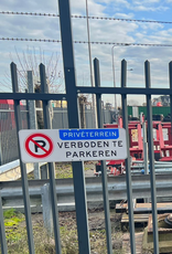 Verkeerswinkel | Verkeersbord Privé terrein, verboden te parkeren, 60 x 20 cm