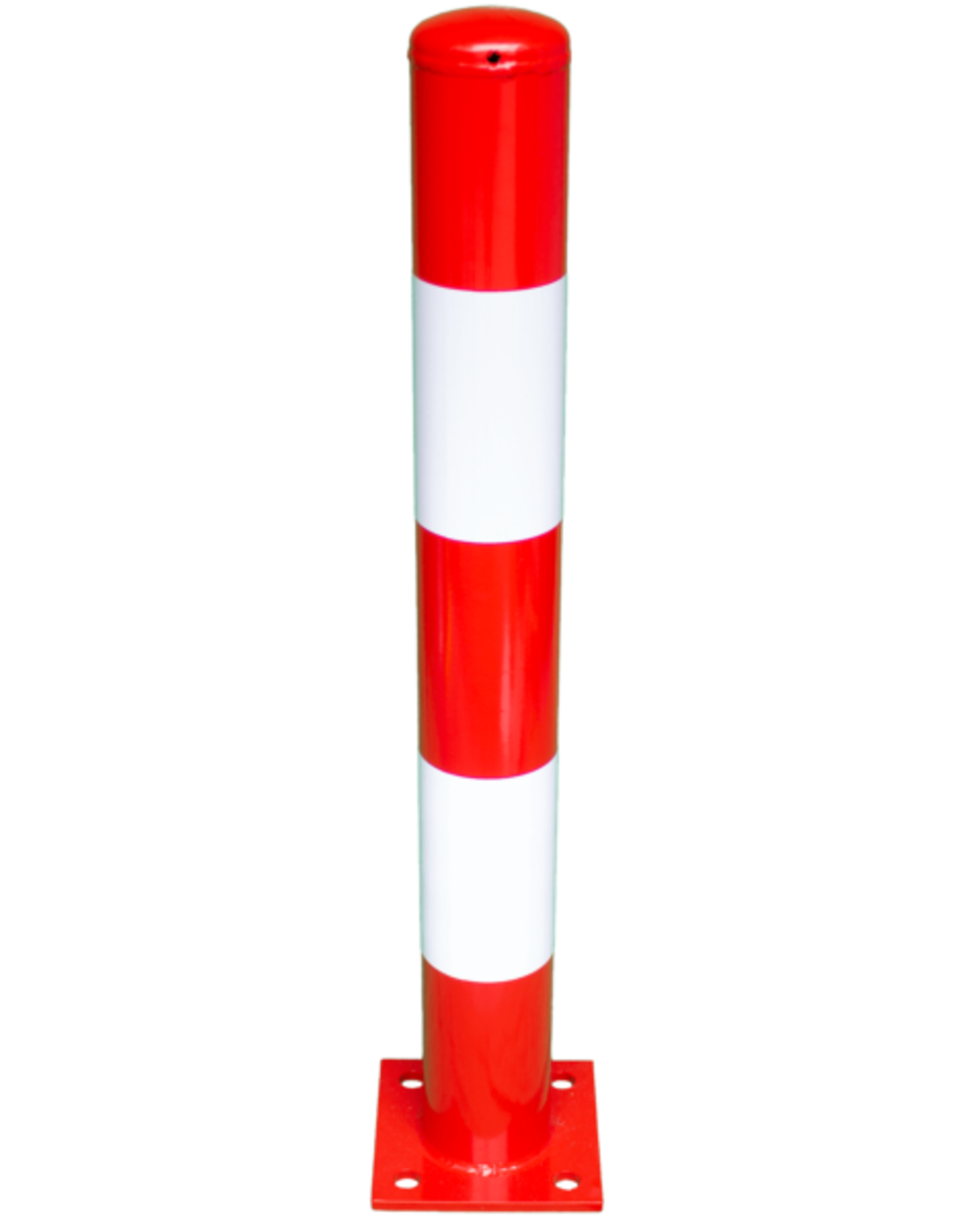 Ri-Traffic | Rampaal 150cm / 100cm x 114mm, ROOD-WIT (Voetplaat of Beton Installatie)