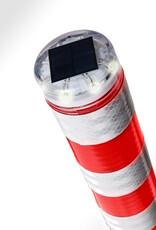 FlexLED Flexibele Rode Afzetpaal 80cm met LED-verlichting en Reflectie WIT (FlexLED)