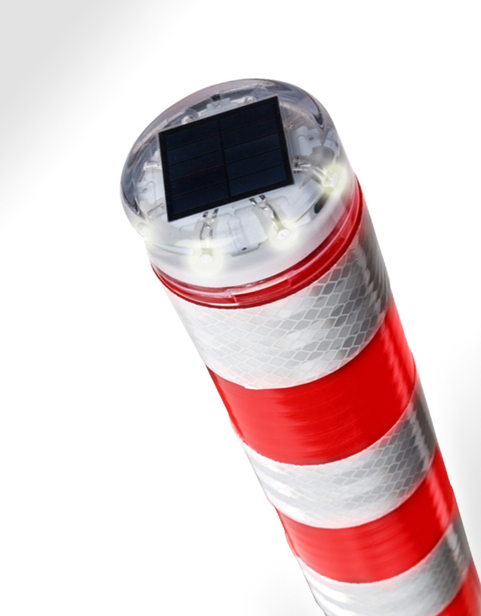 FlexLED Flexibele Rode Afzetpaal 80cm met LED-verlichting en Reflectie WIT (FlexLED)