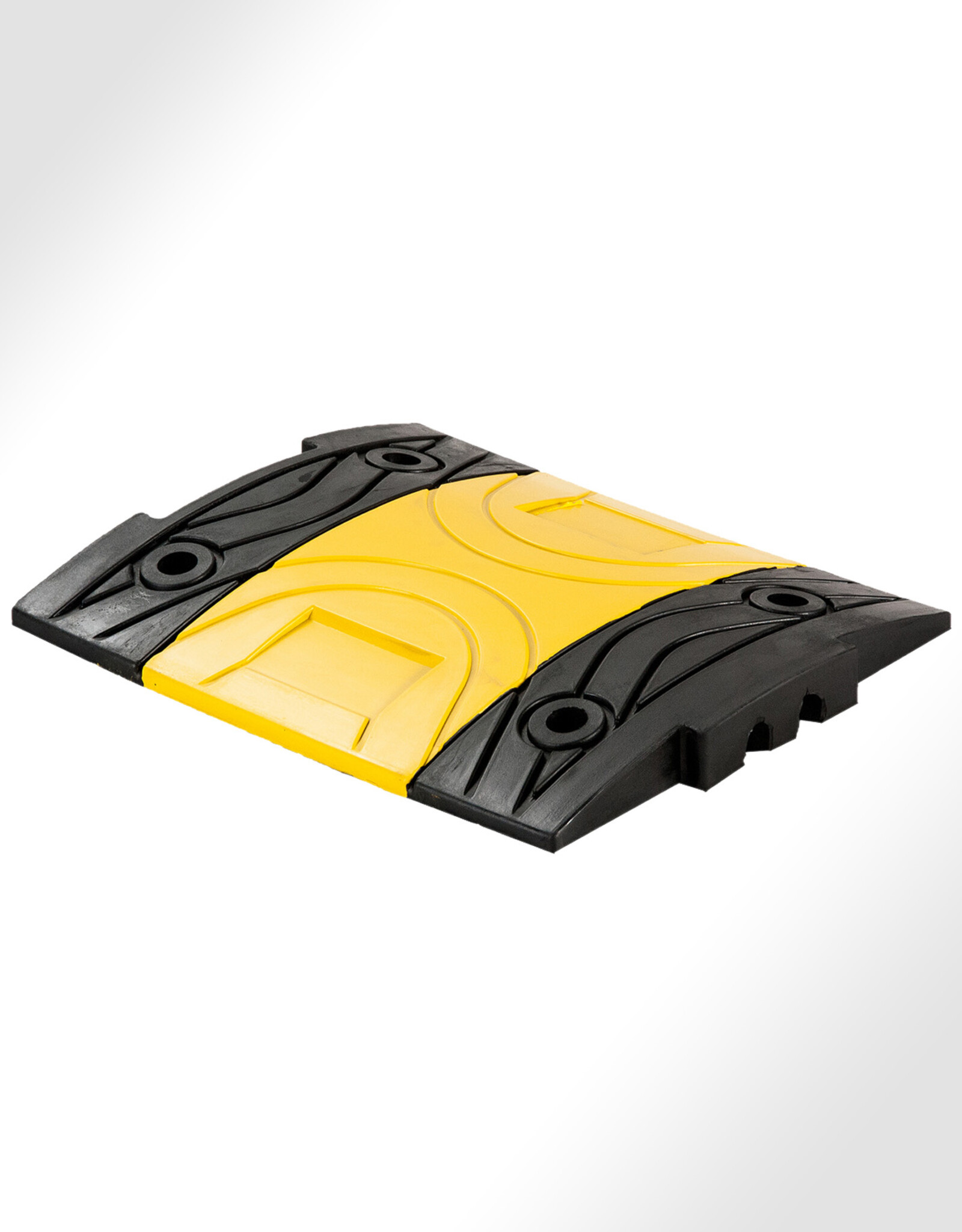 Ri-Traffic | Verkeersdrempel 5cm hoog x 50cm x 42cm (RUBBER, GEEL/ZWART)