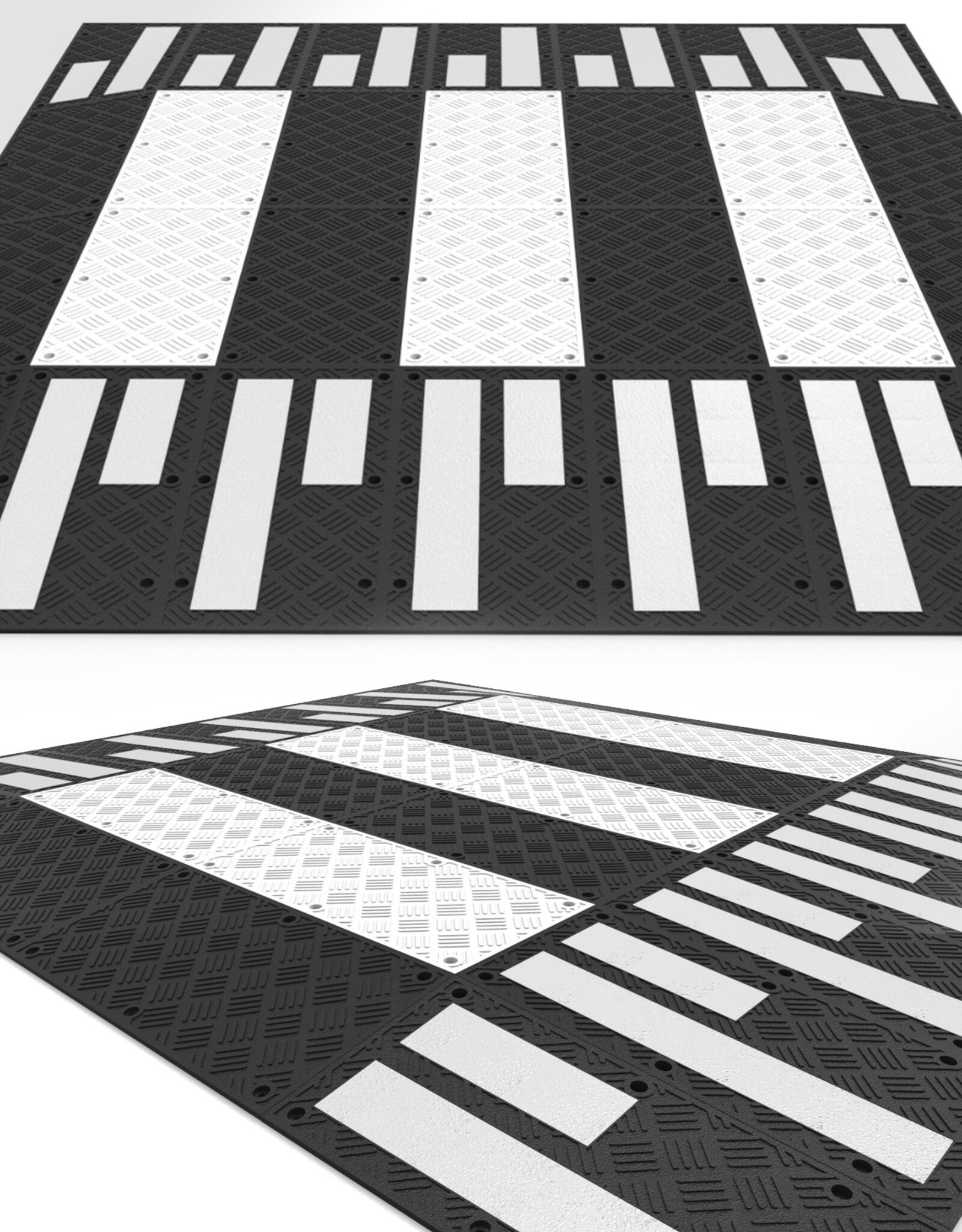 Ri-Traffic | ZEBRA Verkeersplateau Rubber 300cm x 300cm x 10cm