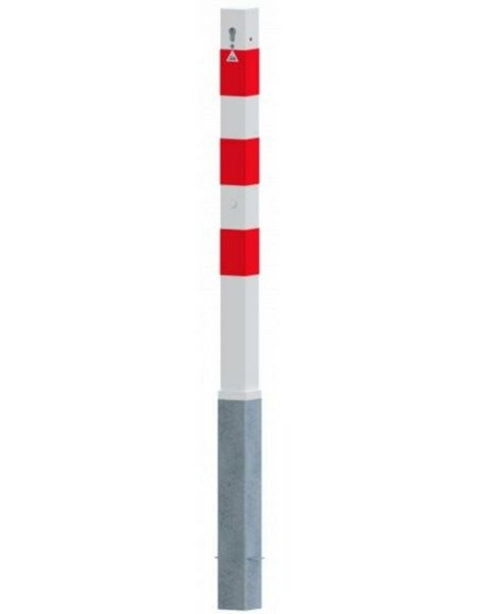 Verkeerswinkel | Uitneembare Parkeerpaal 140cm x 7cm x 7cm met VIERKANT PROFIEL